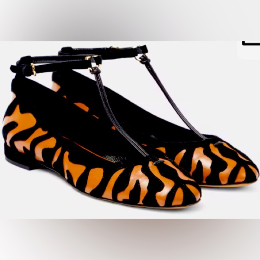 Ulla Johnson Black and Orange Flats